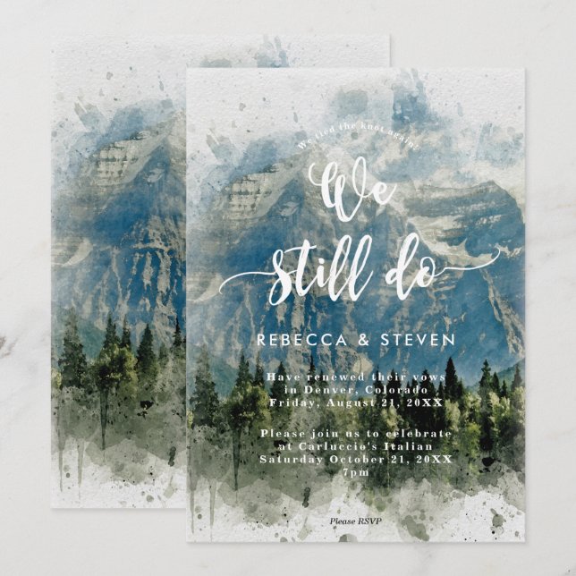 Invitation sapins des montagnes rocheuses nous faisons toujou (Devant / Derrière)