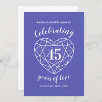 Sapphire Anniversaire 45 ans d'invitations d'amour