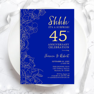 Invitation Sapphire Blue Surprise 45e anniversaire