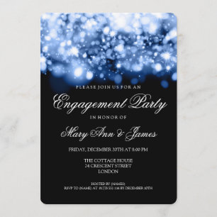 Invitation Sapphire du Mariage Engagement Party
