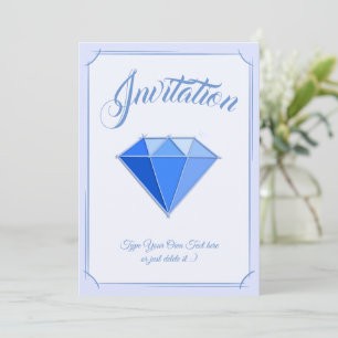 Invitation Sapphire Gemstone. Bijouterie. 45 Anniversaire du 