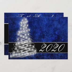 Invitation Sapphire Holiday Aquarelle bleue Royal Cobalt