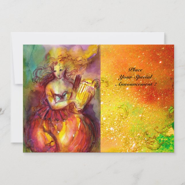 Invitation SAPPHO, DANSE, MUSIQUE ET POÉSIE, Étincelles D'or (Devant)