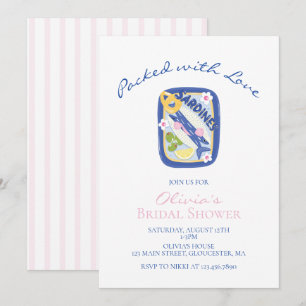 Invitation Sardines Pleines d'Amour Enterrement de Vie de Jeu