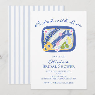 Invitation Sardines Pleines d'Amour Enterrement de Vie de Jeu