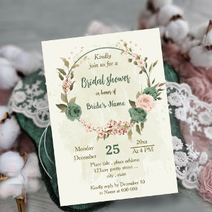 Invitation sauge vert flush fleurs botanique naine