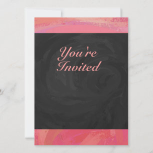 Invitation Saumon Swirl et Black Party