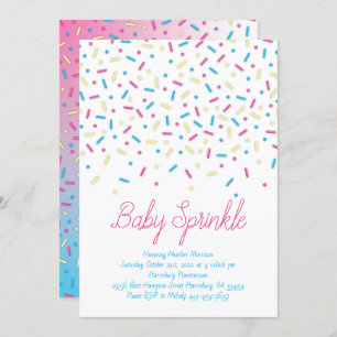 Invitation Saupoudrer Confetti Baby Sprinkle