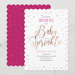 Invitation Saupoudrer D'Amour, Moderne, RoseGold, Saupoudrer