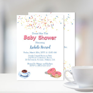 Invitation Saupoudrer de Baby shower de Donut