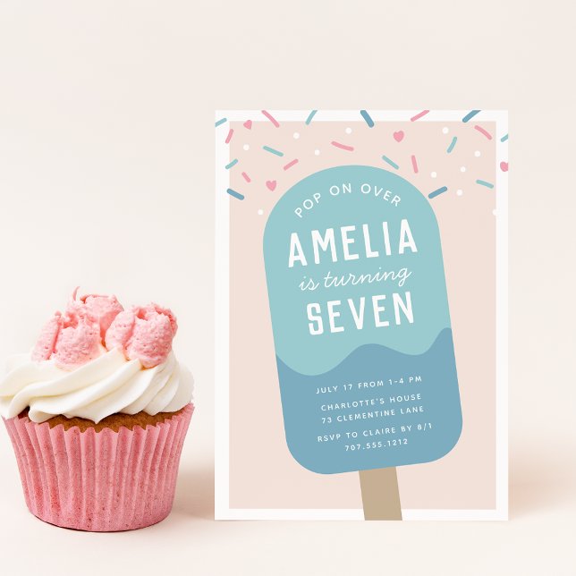 Invitation Saupoudrer | Fête d'anniversaire de la Crème de gl (Créateur téléchargé)