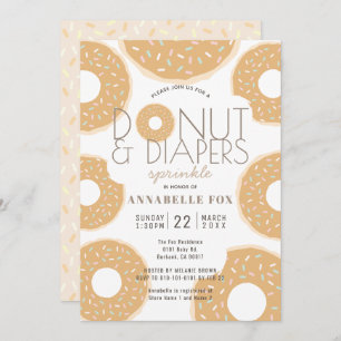 Invitation Saupoudrer le Baby shower de caramel de Donut & Di