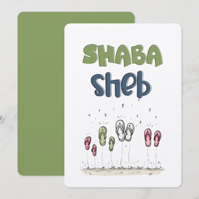 Invitation Sautez dans la joie avec ces ludiques Flip-Flops c (Devant / Derrière)