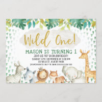 Invitation sauvage d'anniversaire de safari de