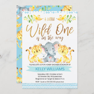 Invitation sauvage de baby shower de jungle de