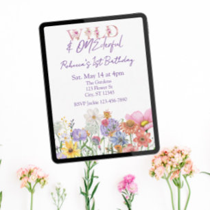 Invitation Sauvage et Merveilleux, Fleur Sauvage 1er Annivers