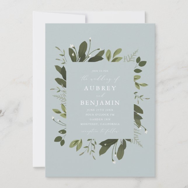 Invitation Sauvage et vert (Devant)