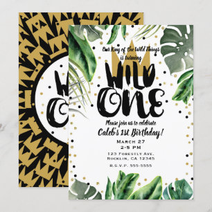 Invitation Sauvage Roi des Choses Couronne Fête d'anniversair