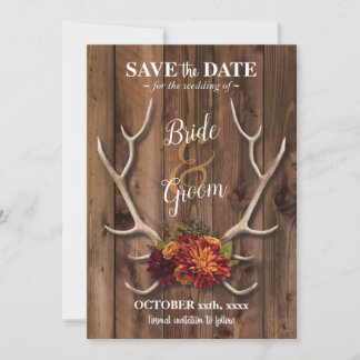 Invitation Sauvegarder la date avec un mariage romantique à c