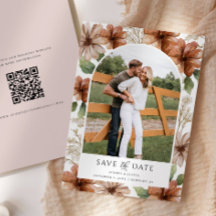 Sauvegarder la date de la photo arquée florale en