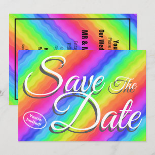 Invitation Sauvegarder la date des jeunes mariés Mariage colo