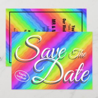 Invitation Sauvegarder la date des jeunes mariés Mariage colo