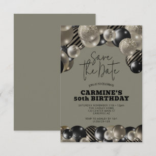 Invitation Sauvegarder la Date Étain 50e Anniversaire