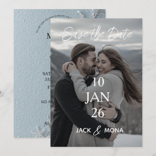 Invitation Sauvegarder la date Mariage moderne simple person