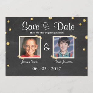 Invitation Sauvegarder la date Mariage Tableau Craie Rustique
