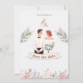 Invitation Sauvegarder la date pour le mariage de