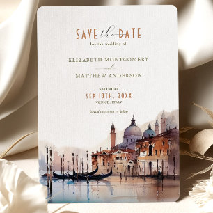 Invitation Sauvegarder la date Venise Italie Basilique della