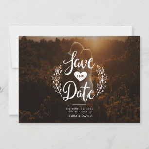 Invitation Sauver la date d'amour rustique