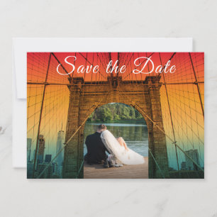 Invitation Sauver la date de mariage des jeunes mariés de New