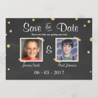 Sauver la date Mariage Tableau Noir Craie Rustique