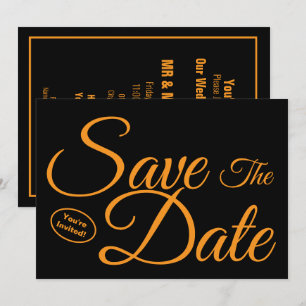 Invitation Sauver La Date Nouveaux Mariés Mariage Calligraphi