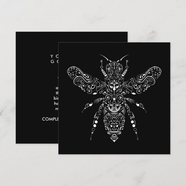 Invitation sauver les abeilles (Devant / Derrière)