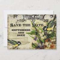 Sauvez la date, Chanson Jaune Oiseau Cage Swirl Fl