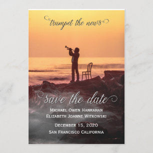 Invitation Sauvez La Date Trumpet Les Nouvelles!
