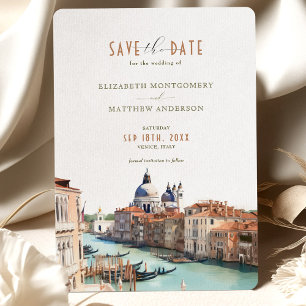 Invitation Sauvez la Date Venise Italie Basilique della Salut