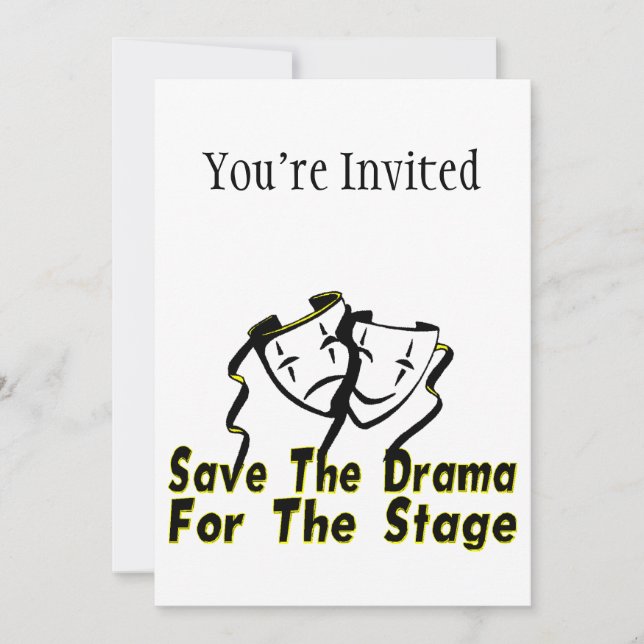 Invitation Sauvez le drame pour l'étape (Devant)