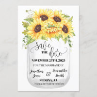 Sauvez le mariage chic fleuri de fleurs de tournes