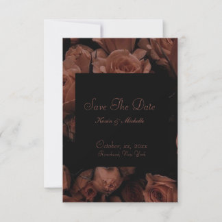 Invitation Sauvez les dates - Roses de couleur