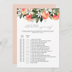 Invitation SAVANNAH Peach Qu'Est-Ce Que La Salle A Dit Jeu De