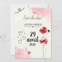 Save the date "Coquelicots"