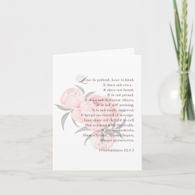 Invitation Save the Date – L'amour est patient (Devant)