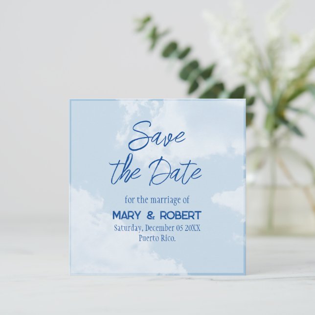Invitation Save the Date - Sky (Debout devant)