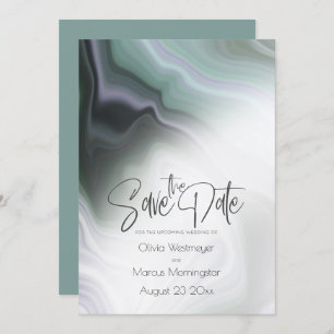 Invitation Save the date   Violet pâle Abstrait de la tige Du
