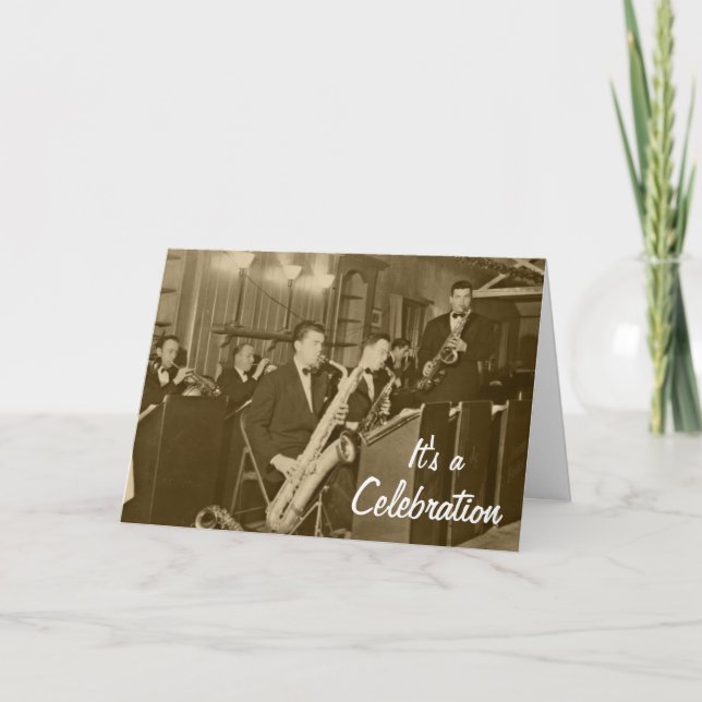 Invitation Sax vintage Big Band (Devant)