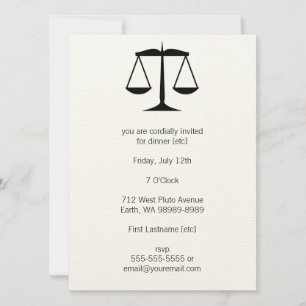 Invitation Scales of Justice (Droit)