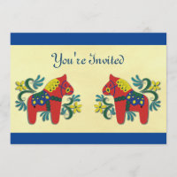 Invitation scandinave de partie de cheval de Dala